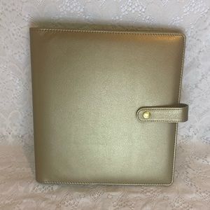 The Happy Planner Classic Deluxe Cover, Gold Mint inside